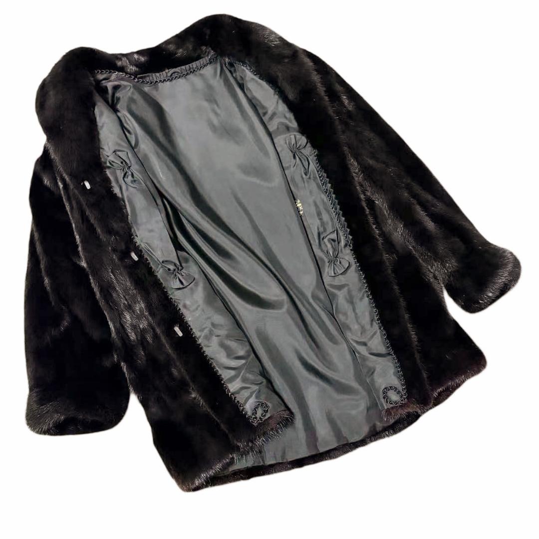 美品　SAGA MINK　ミンクコート 　リアルファーコート　毛皮　艶◎　柔らか