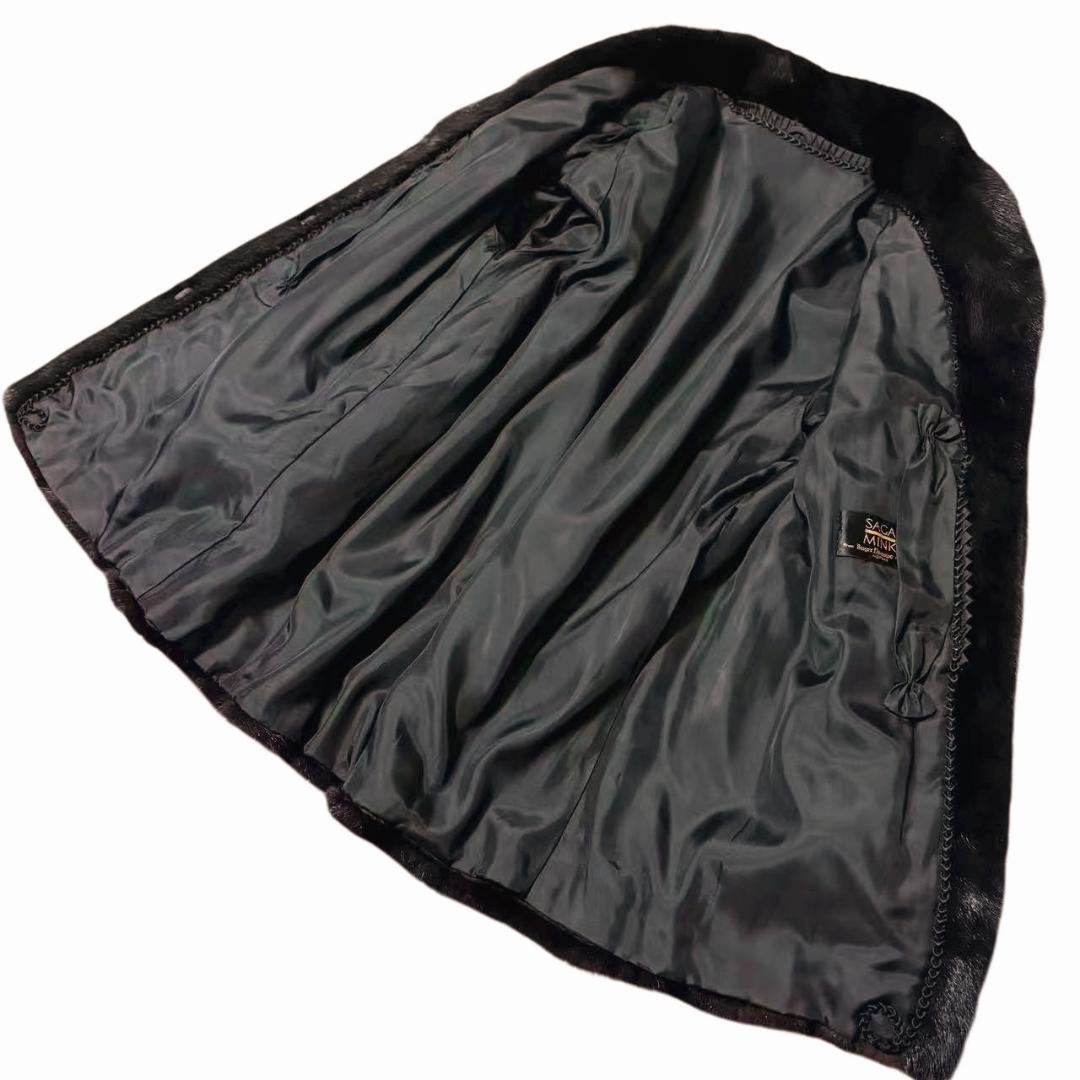 美品　SAGA MINK　ミンクコート 　リアルファーコート　毛皮　艶◎　柔らか