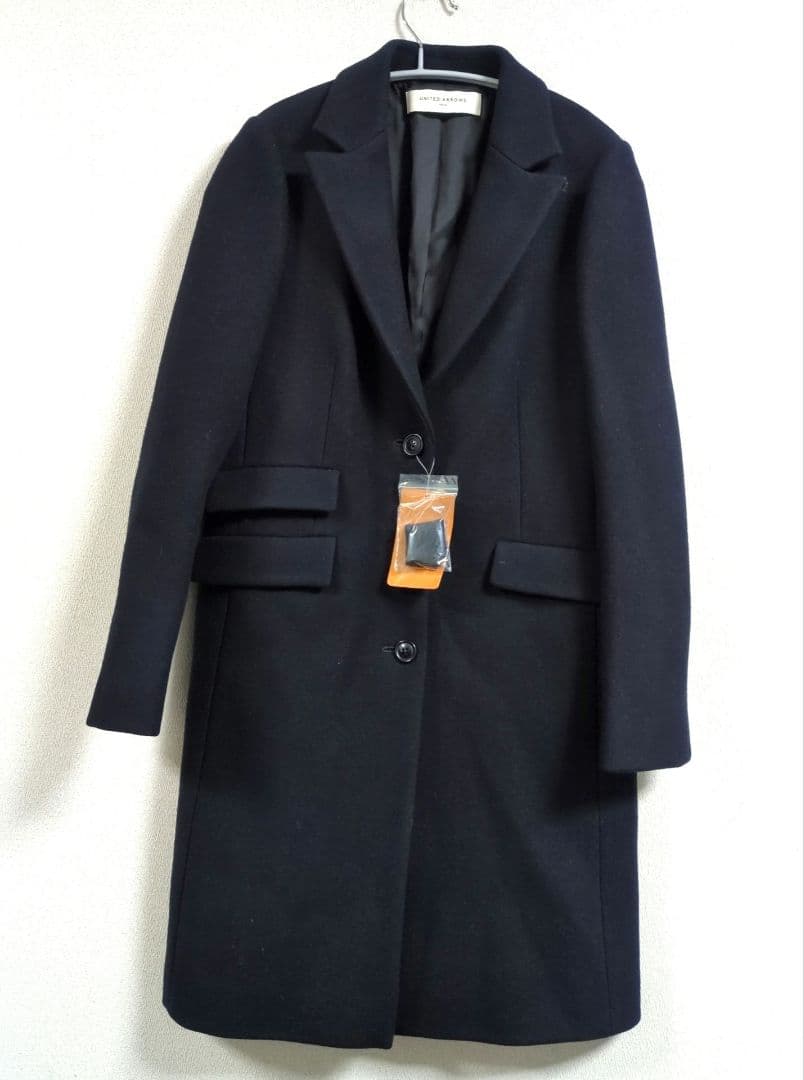 新品　М　38　ユナイテッドアローズ　チェスターコート　紺　ネイビー