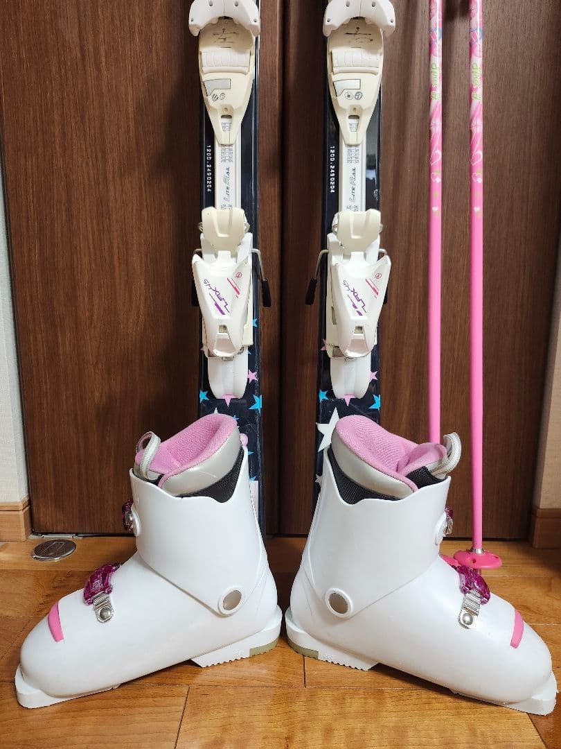 子供用スキーセット　スキー板　120cm　 ブーツ　22cm　ストック 90cm