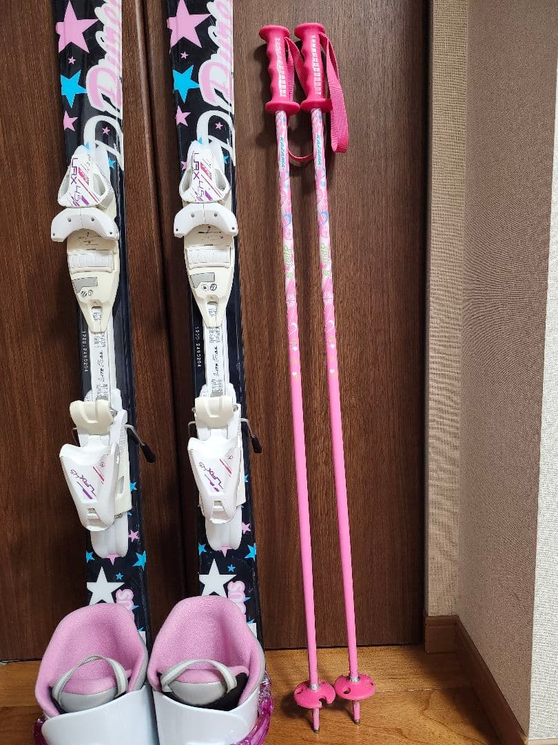 子供用スキーセット　スキー板　120cm　 ブーツ　22cm　ストック 90cm