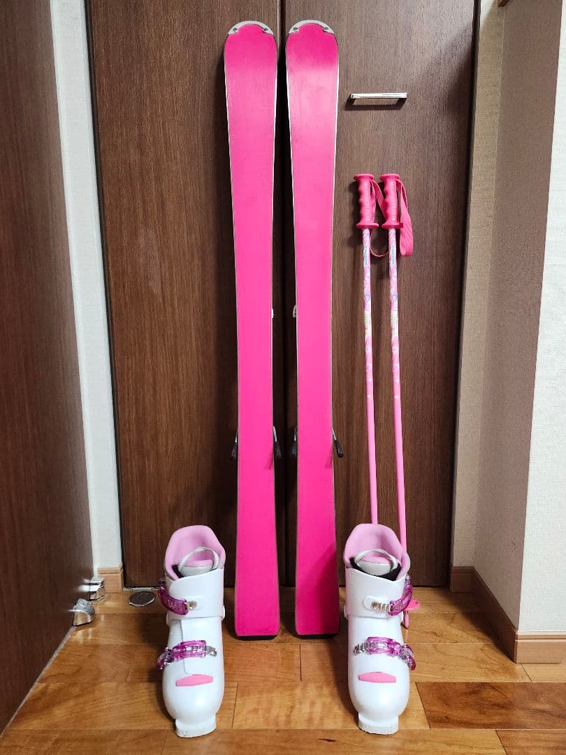 子供用スキーセット　スキー板　120cm　 ブーツ　22cm　ストック 90cm