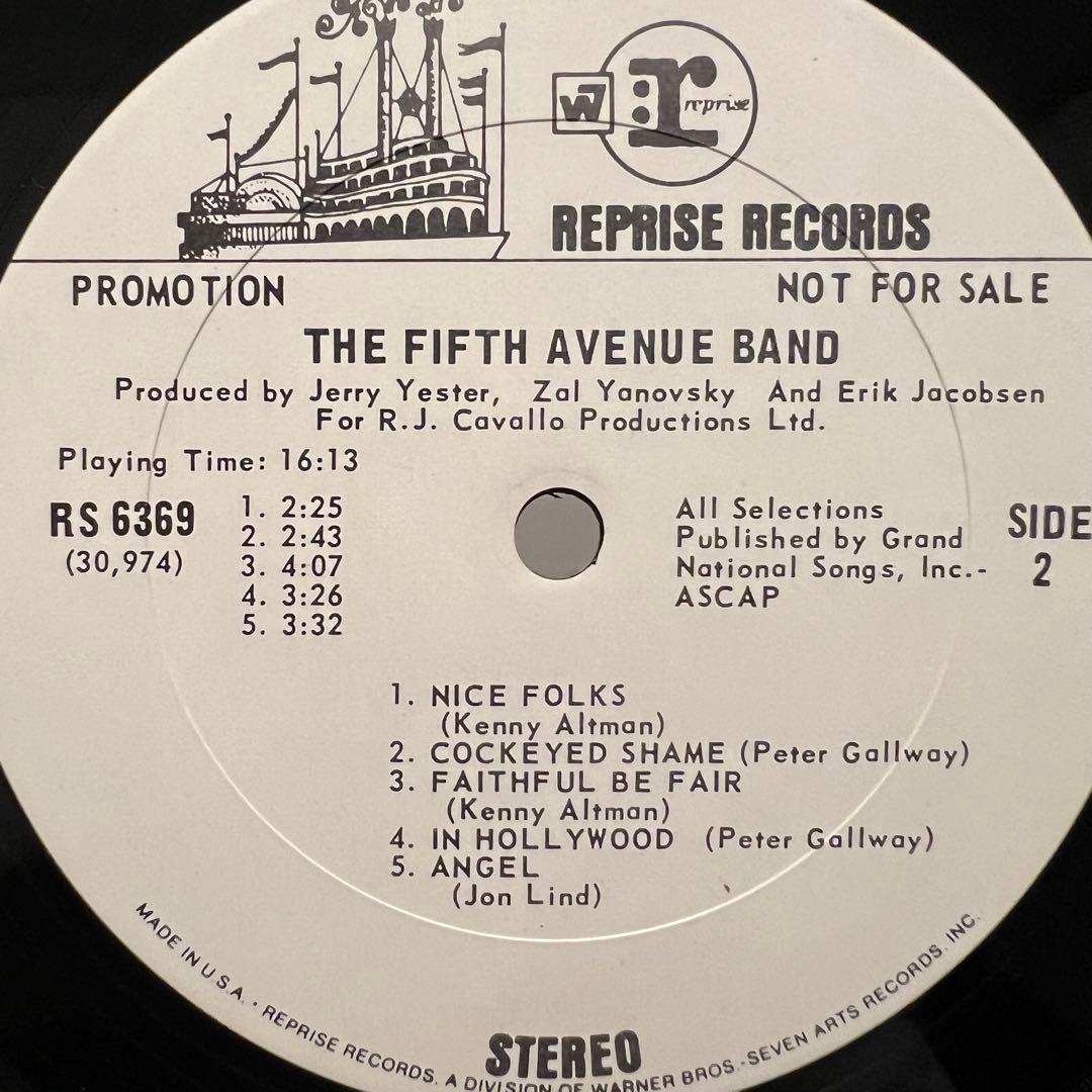 凱*門様 【12インチレコード】FIFTH AVENUE BAND【ロック名盤】