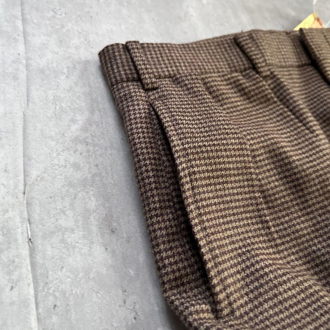 ポロバイラルフローレン 90s 千鳥格子 ウールスラックス 2タック 秋冬 82