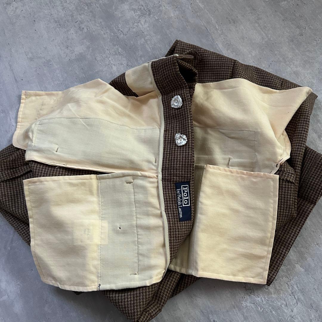 ポロバイラルフローレン 90s 千鳥格子 ウールスラックス 2タック 秋冬 82