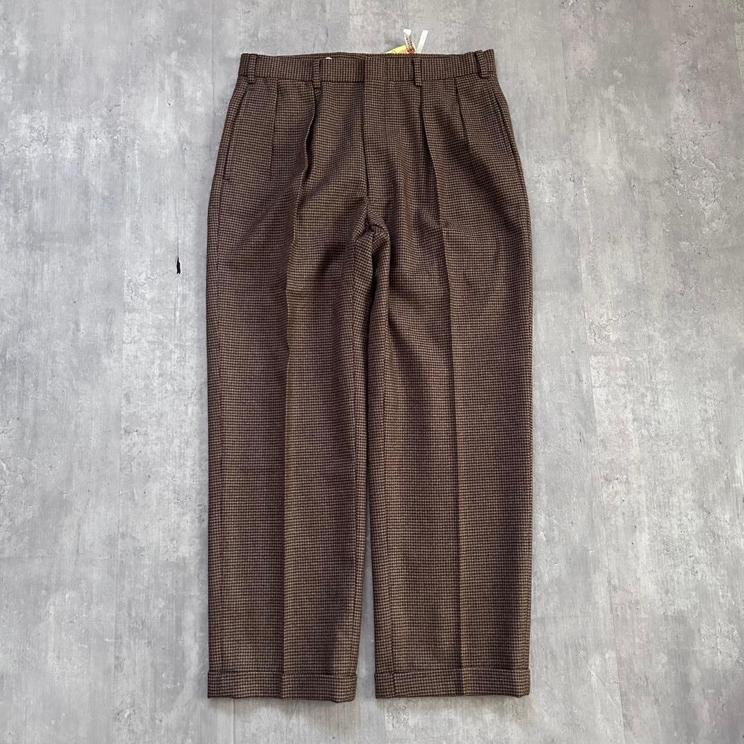 ポロバイラルフローレン 90s 千鳥格子 ウールスラックス 2タック 秋冬 82