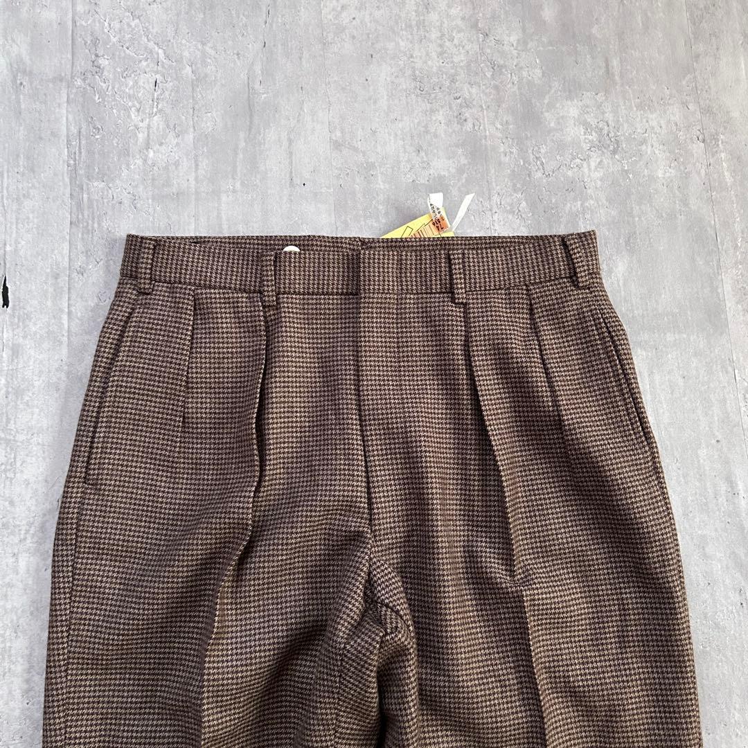 ポロバイラルフローレン 90s 千鳥格子 ウールスラックス 2タック 秋冬 82