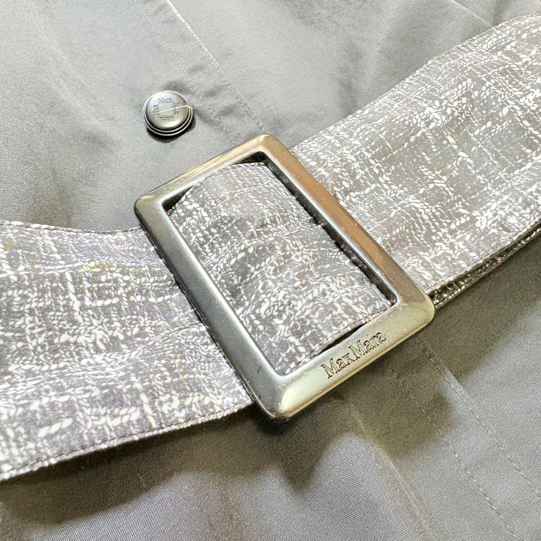 Max Mara RAIN WEAR リバーシブルナイロンコート　黒　36