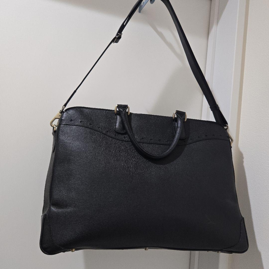 イビサ ブリーフバッグ シュリングレザー 黒 ユニセックス✨