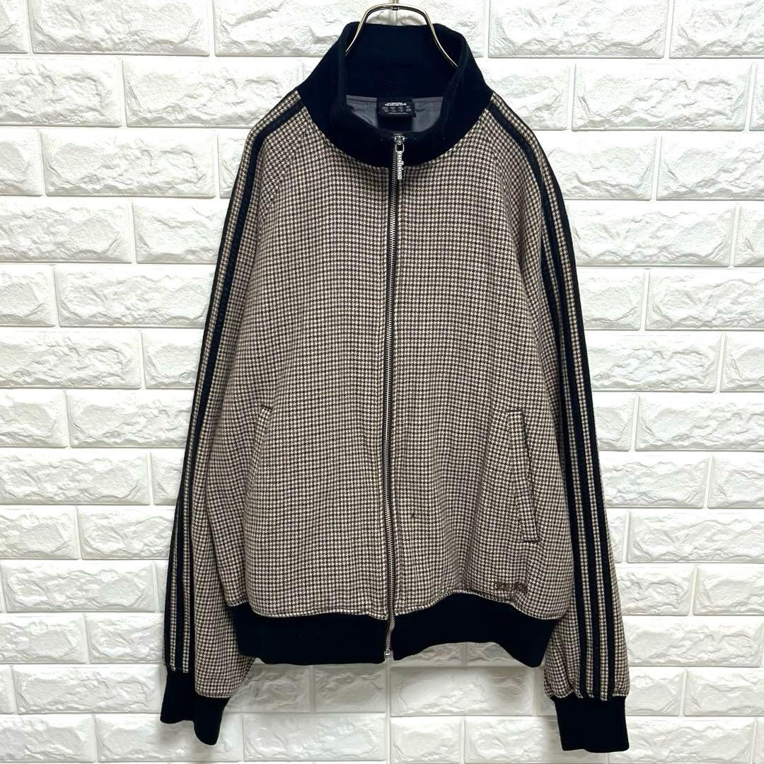 OASIS リアムギャラガー着 adidas 千鳥柄 ウール ツイードジャケット