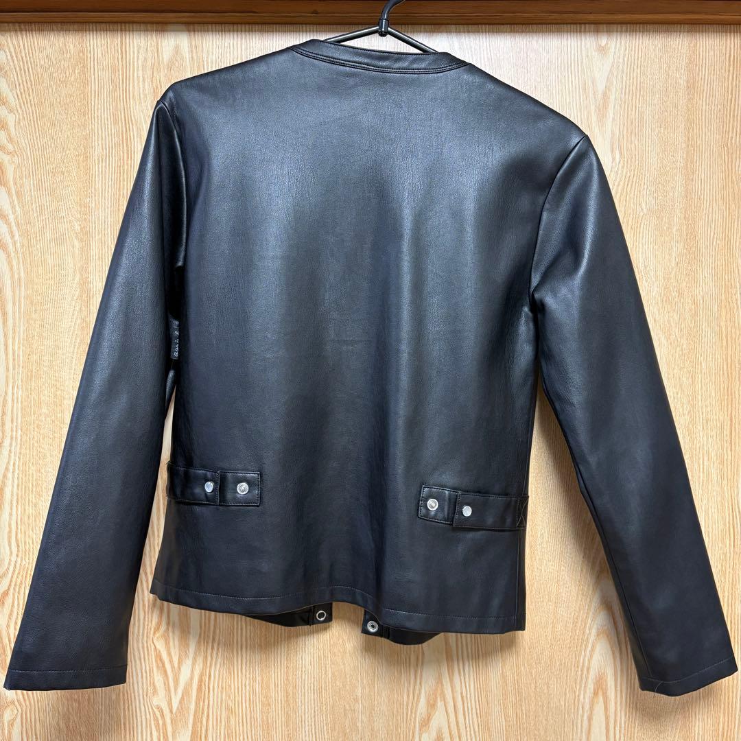 新品未使用 agnès b. アニエスベー 黒レザージャケット 12 ans