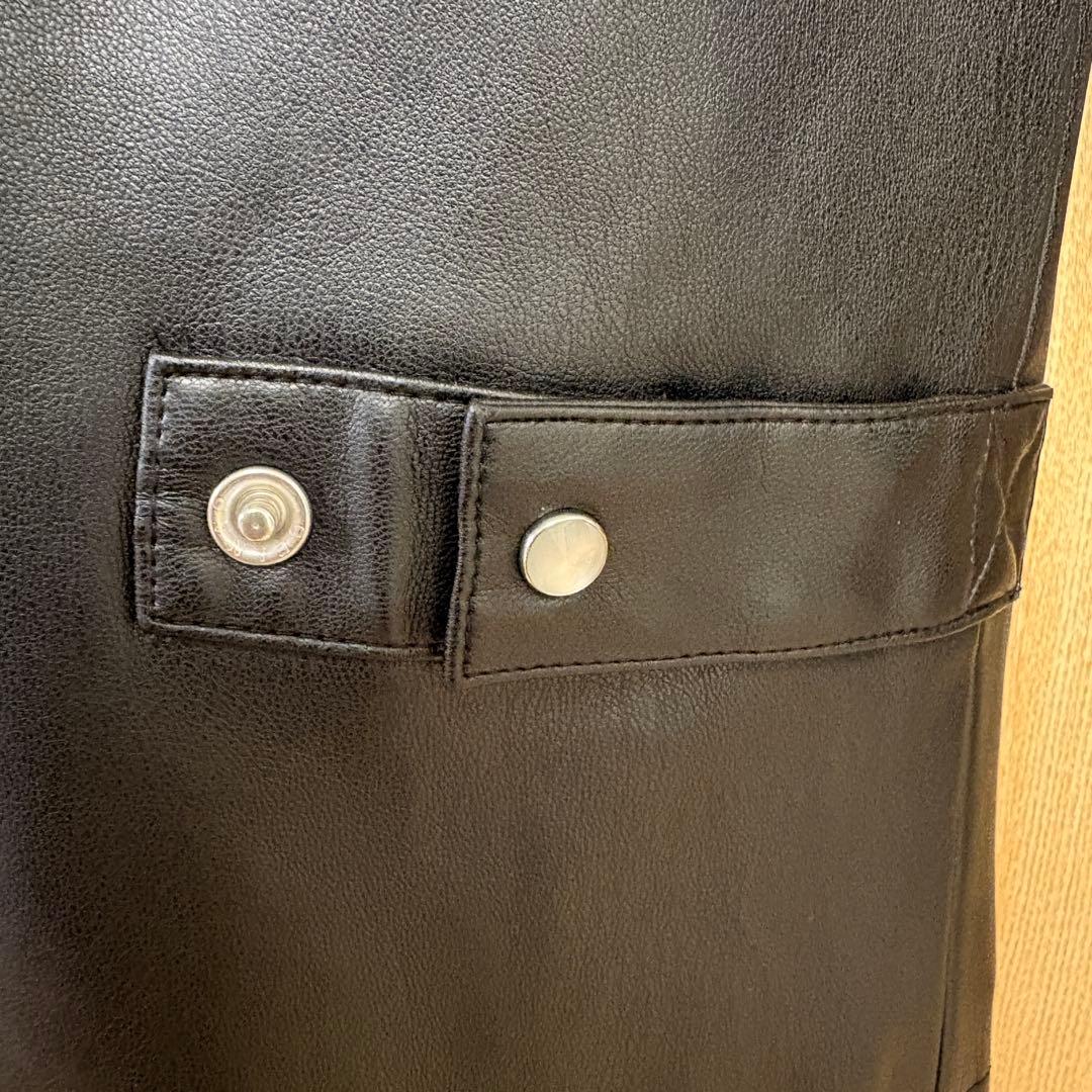 新品未使用 agnès b. アニエスベー 黒レザージャケット 12 ans