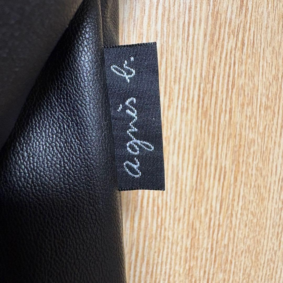 新品未使用 agnès b. アニエスベー 黒レザージャケット 12 ans