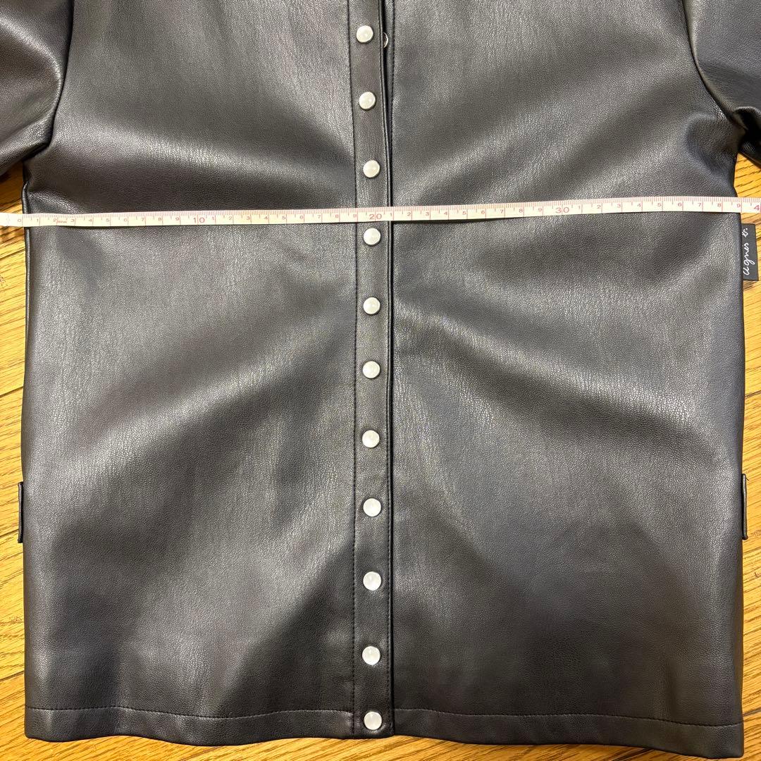 新品未使用 agnès b. アニエスベー 黒レザージャケット 12 ans