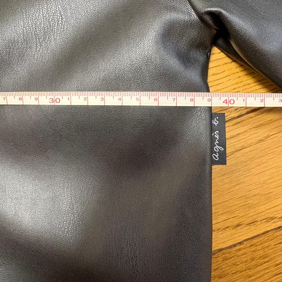 新品未使用 agnès b. アニエスベー 黒レザージャケット 12 ans