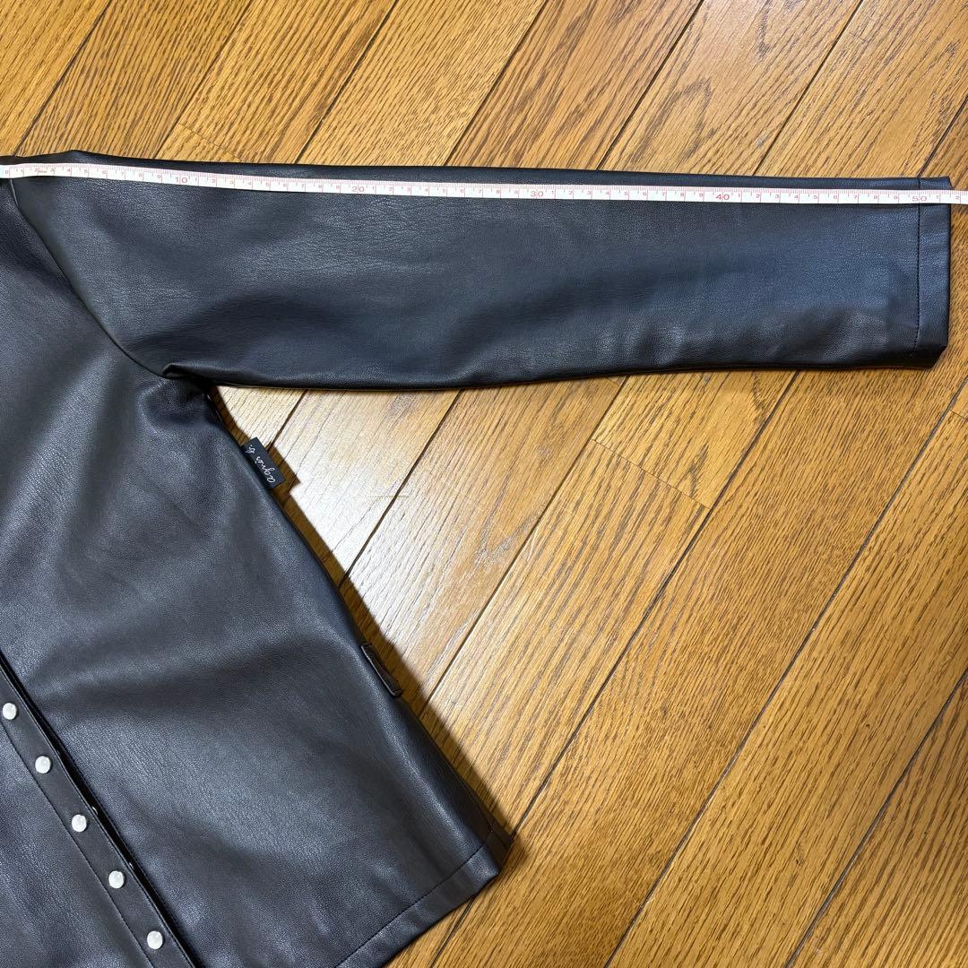 新品未使用 agnès b. アニエスベー 黒レザージャケット 12 ans