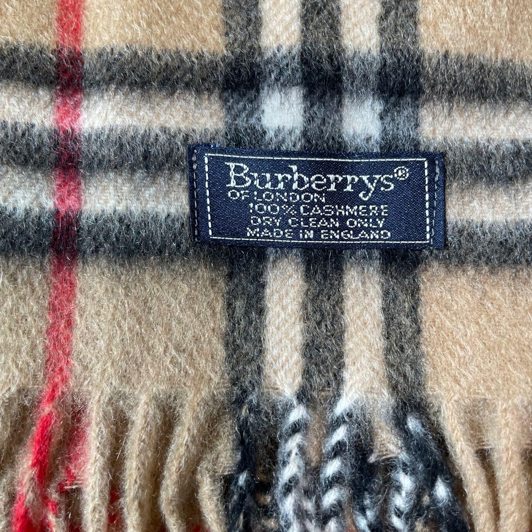 英国Burberrys チェック柄カシミヤマフラー