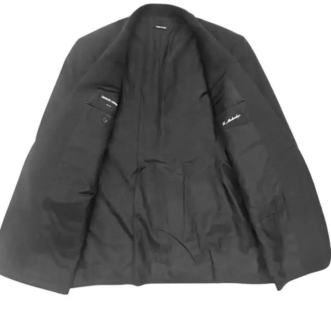 【黒タグ⚡️極美品】GIORGIO ARMANI 最高級スーツ 52 2XLシルク