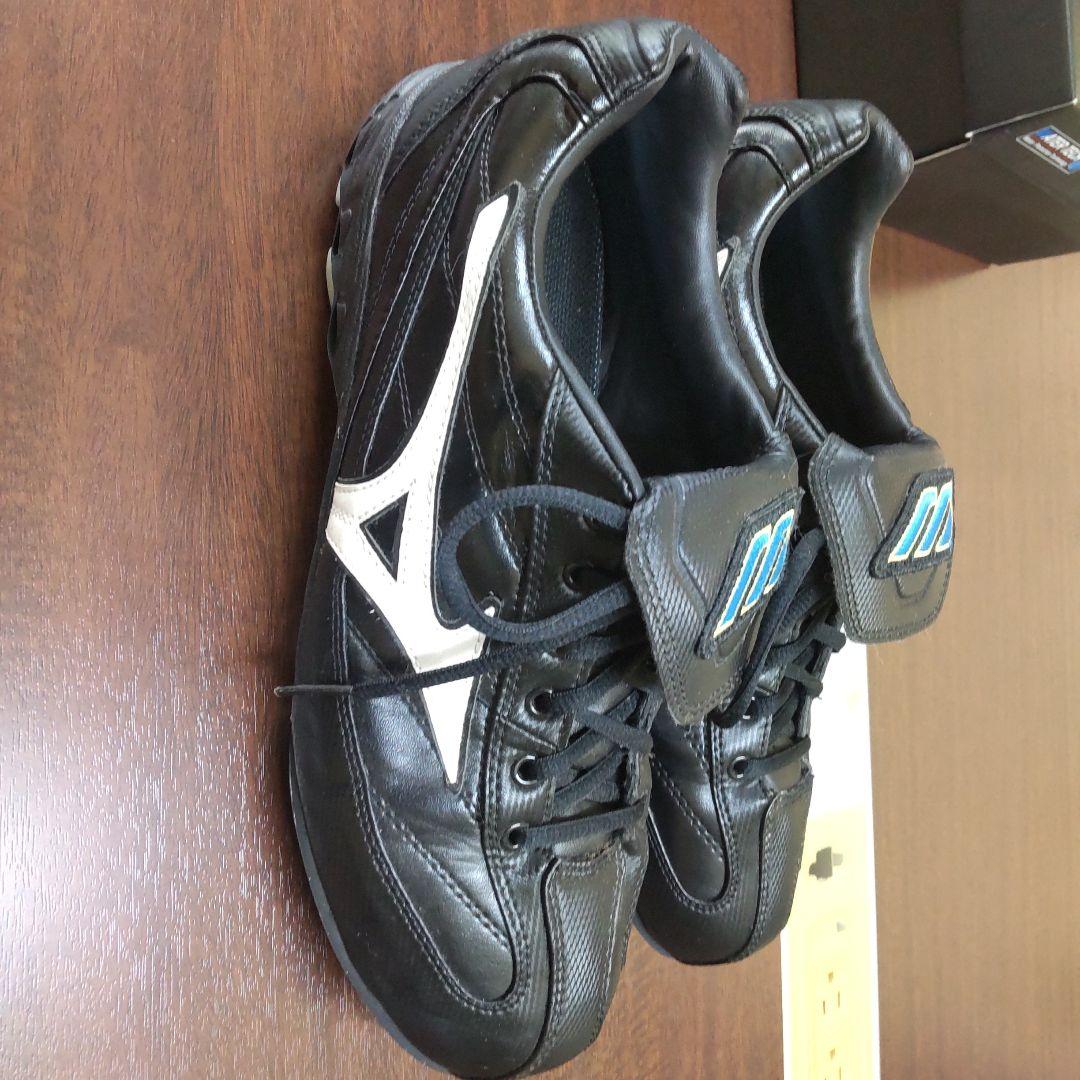 Mizuno スポーツシューズ 黒 スパイクシューズソフト用グローブボールセット