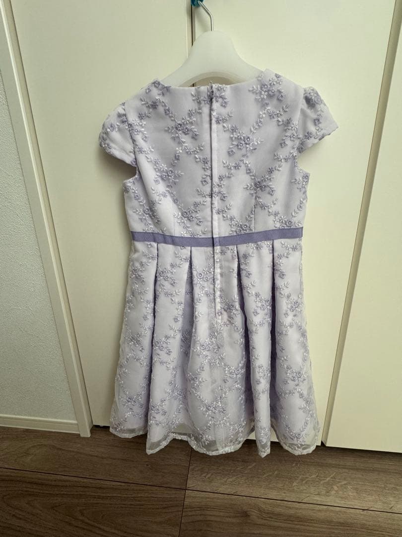 卒園式、入学式薄紫用フラワー刺繍ドレスとジャケットpetitmain