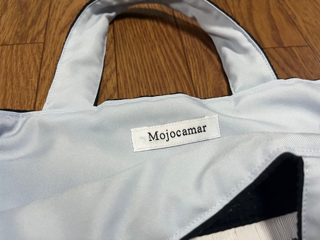 Mojocamar 黒色キルティングトートバック レッスンバッグ