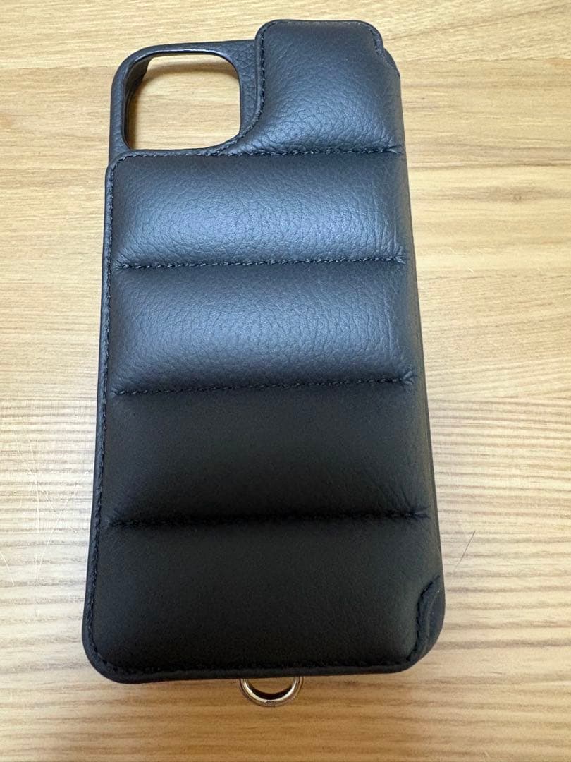 DEMIU iPhone14plusブラック レザー 手帳型ケース