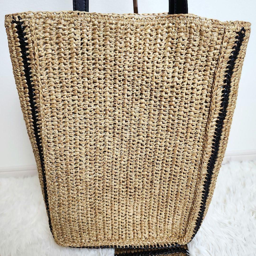 【極美品】LION COFFEE ライオン刺繍 トートバッグ　カゴ