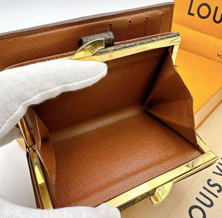 ルイヴィトンモノグラム二つ折り財布ブラウンレディースやや傷や汚れあり送料無料