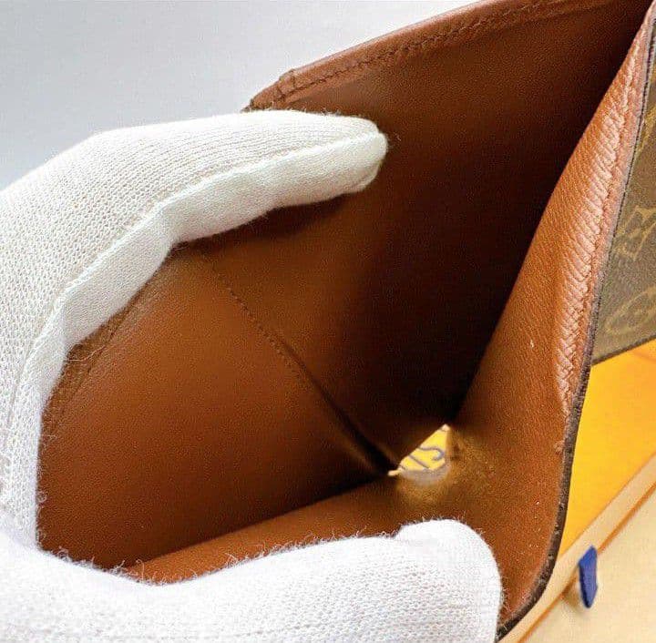 ルイヴィトンモノグラム二つ折り財布ブラウンレディースやや傷や汚れあり送料無料