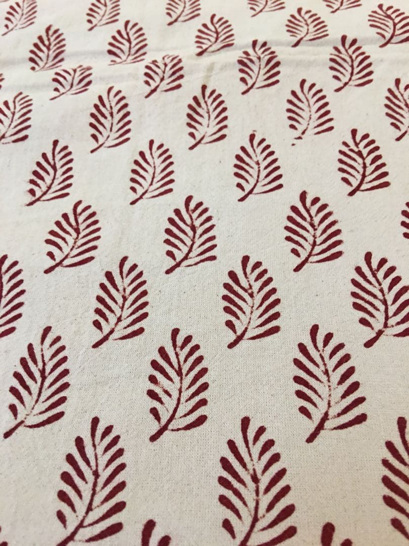 インド　ブロックプリント　ベットシーツ　&枕カバー