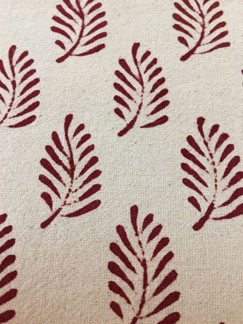 インド　ブロックプリント　ベットシーツ　&枕カバー