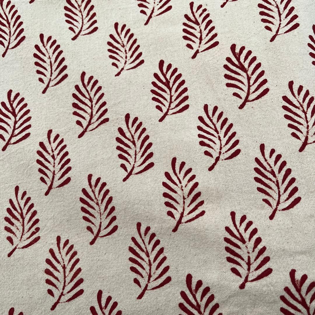 インド　ブロックプリント　ベットシーツ　&枕カバー