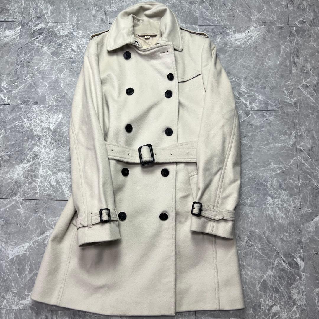 極美品♡カシミヤ　バーバリーロンドン　ベルテッドコート　ベージュ　2L