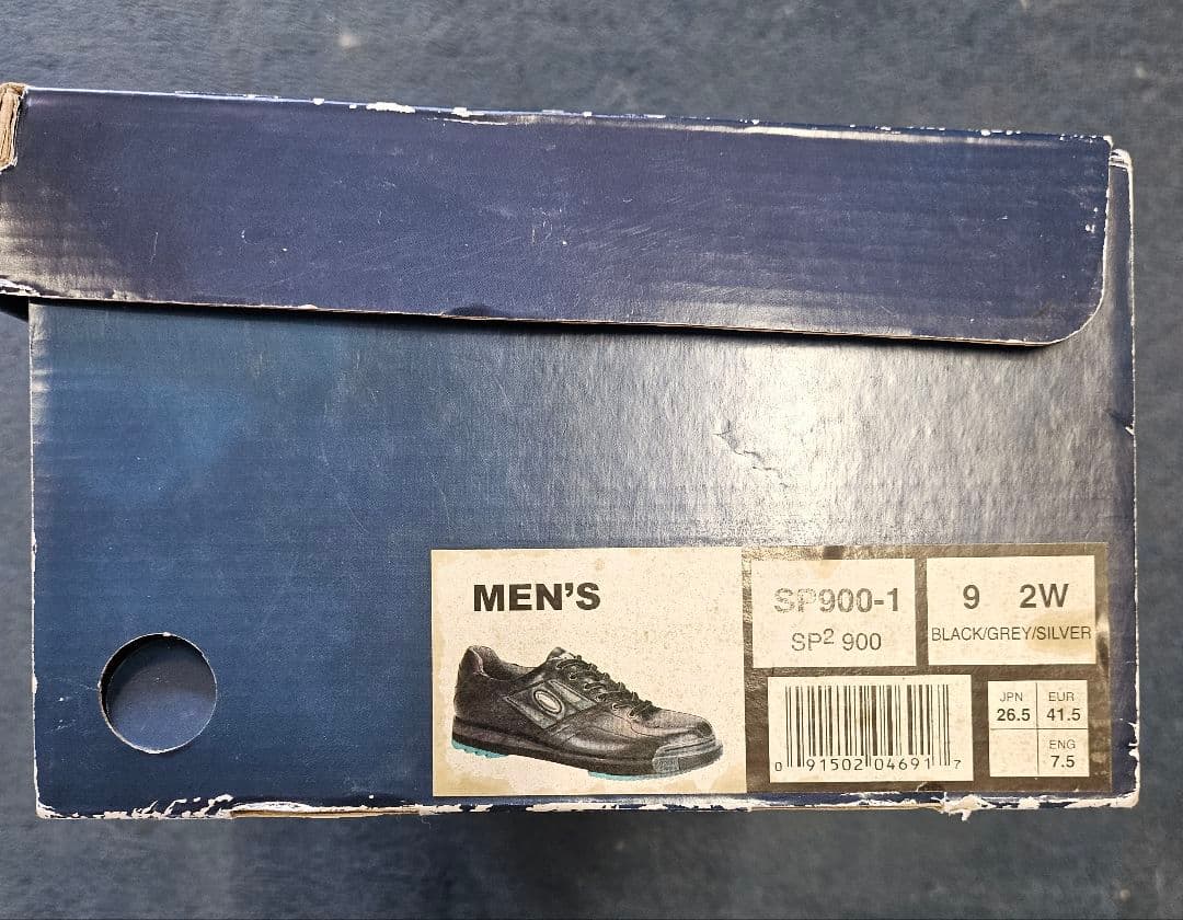 SP900-1 ボウリングシューズ 9 2W ブラック/グレー/シルバー