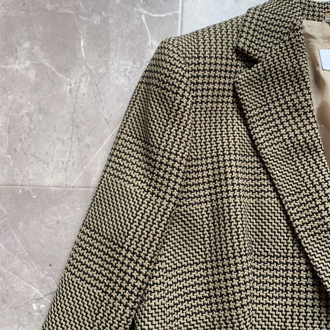 MaxMara マックスマーラ　千鳥格子ジャケット　ラナウール　白タグ　38