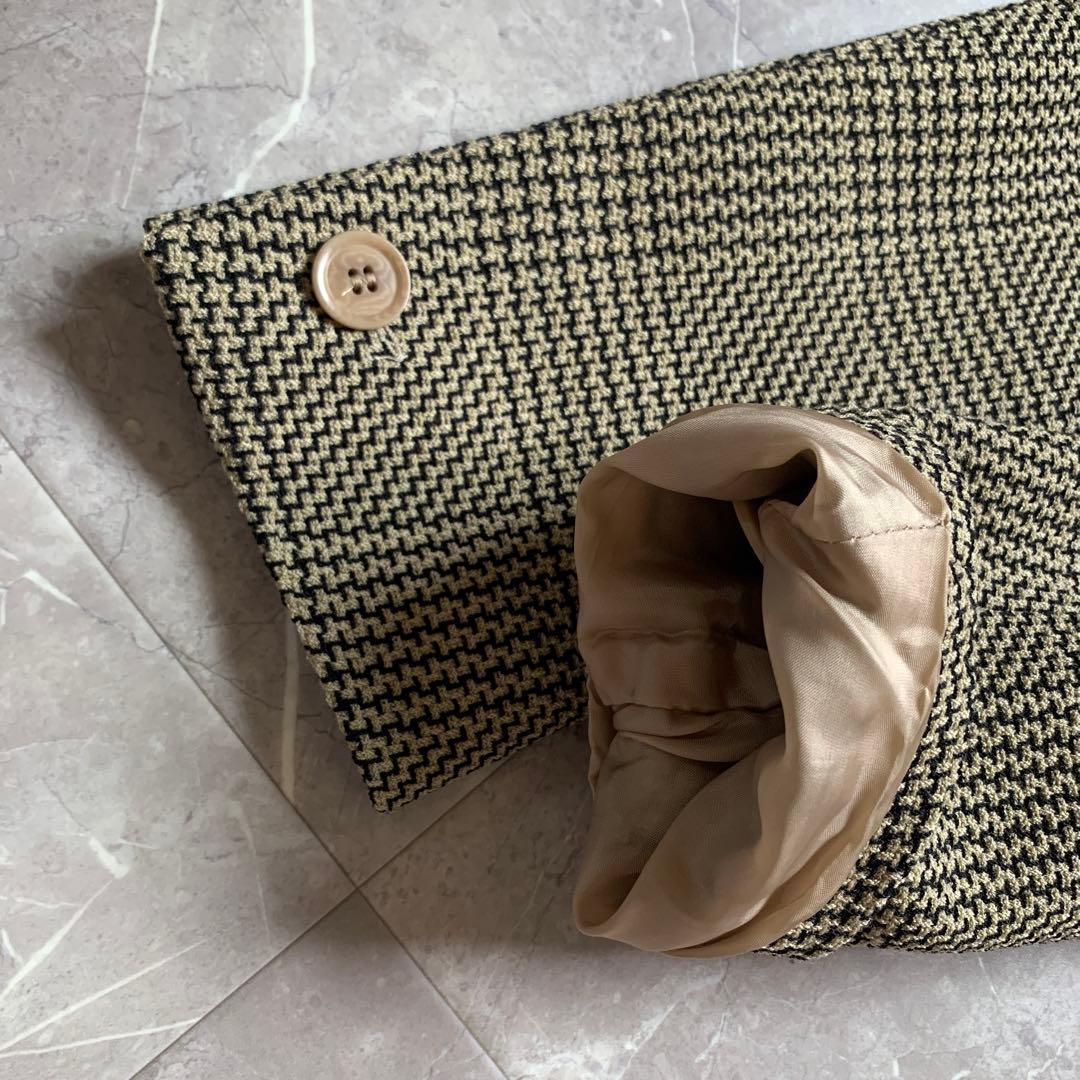 MaxMara マックスマーラ　千鳥格子ジャケット　ラナウール　白タグ　38