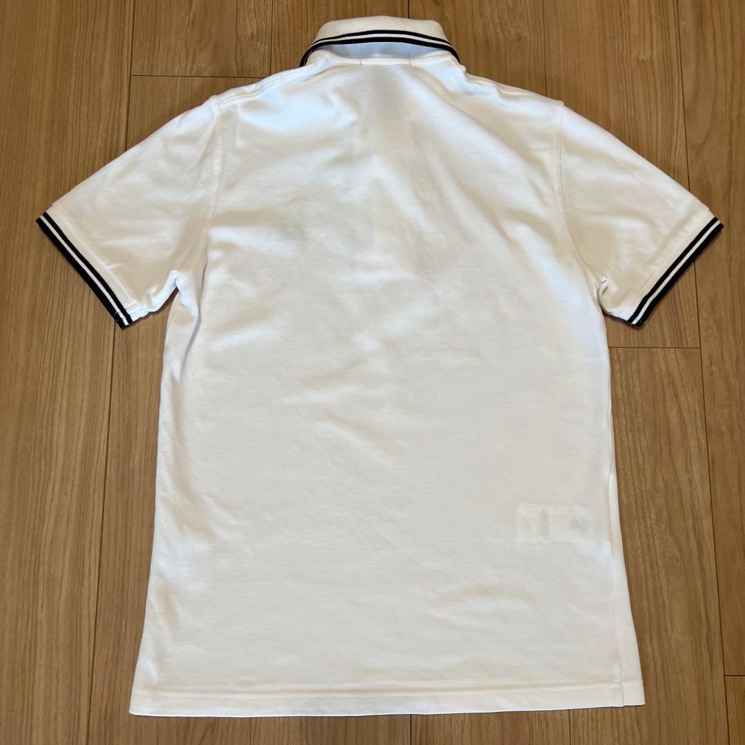 フレッドペリー M12 ポロシャツ 38 オフホワイト ブラウン イギリス製
