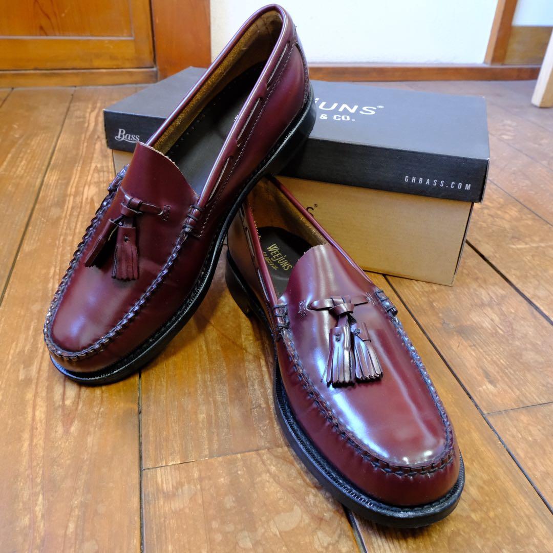【G.H.BASS】 WEEJUNS バーガンディ タッセルローファー 9.5
