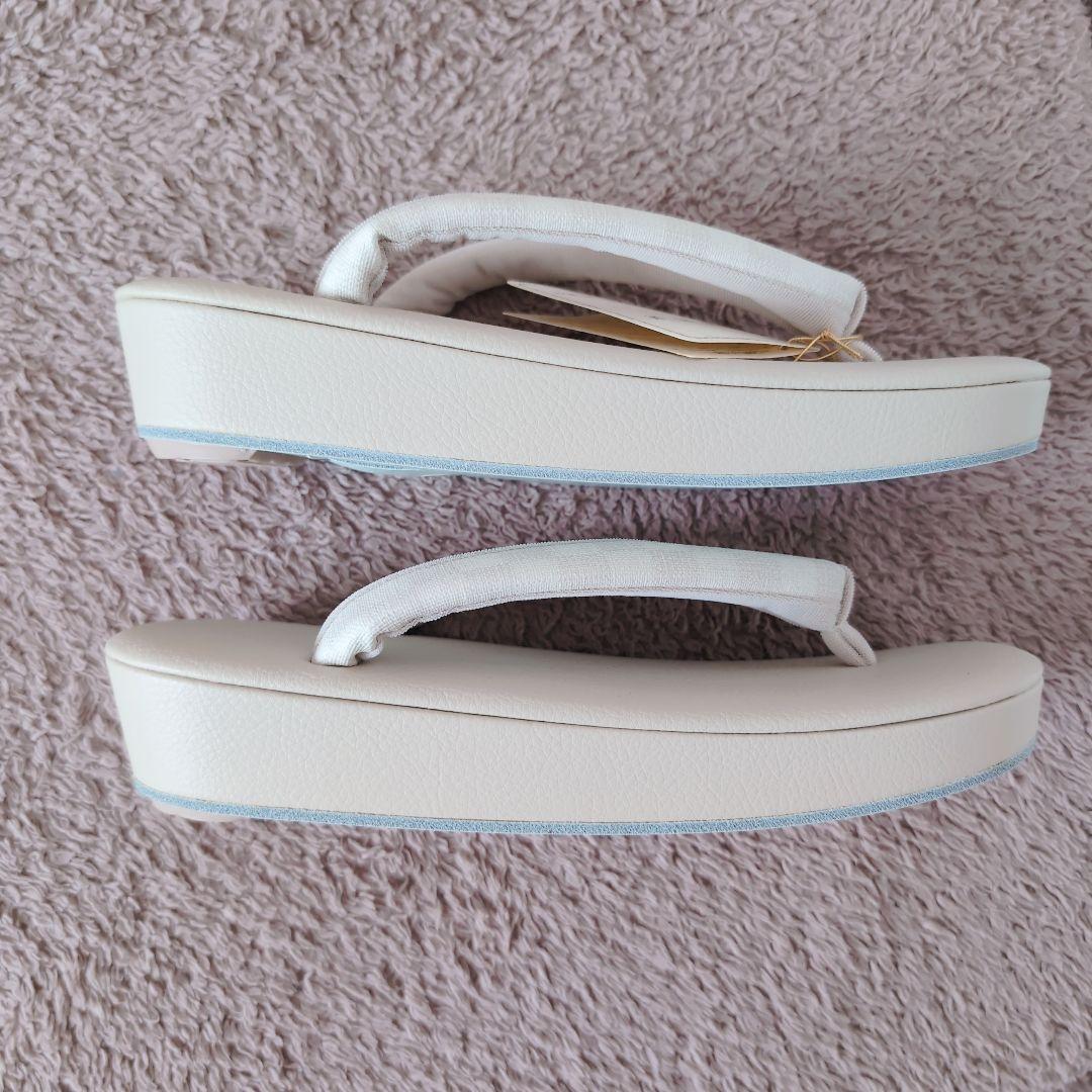 未使用✨岩佐　和装　バッグ　草履　市松模様　白