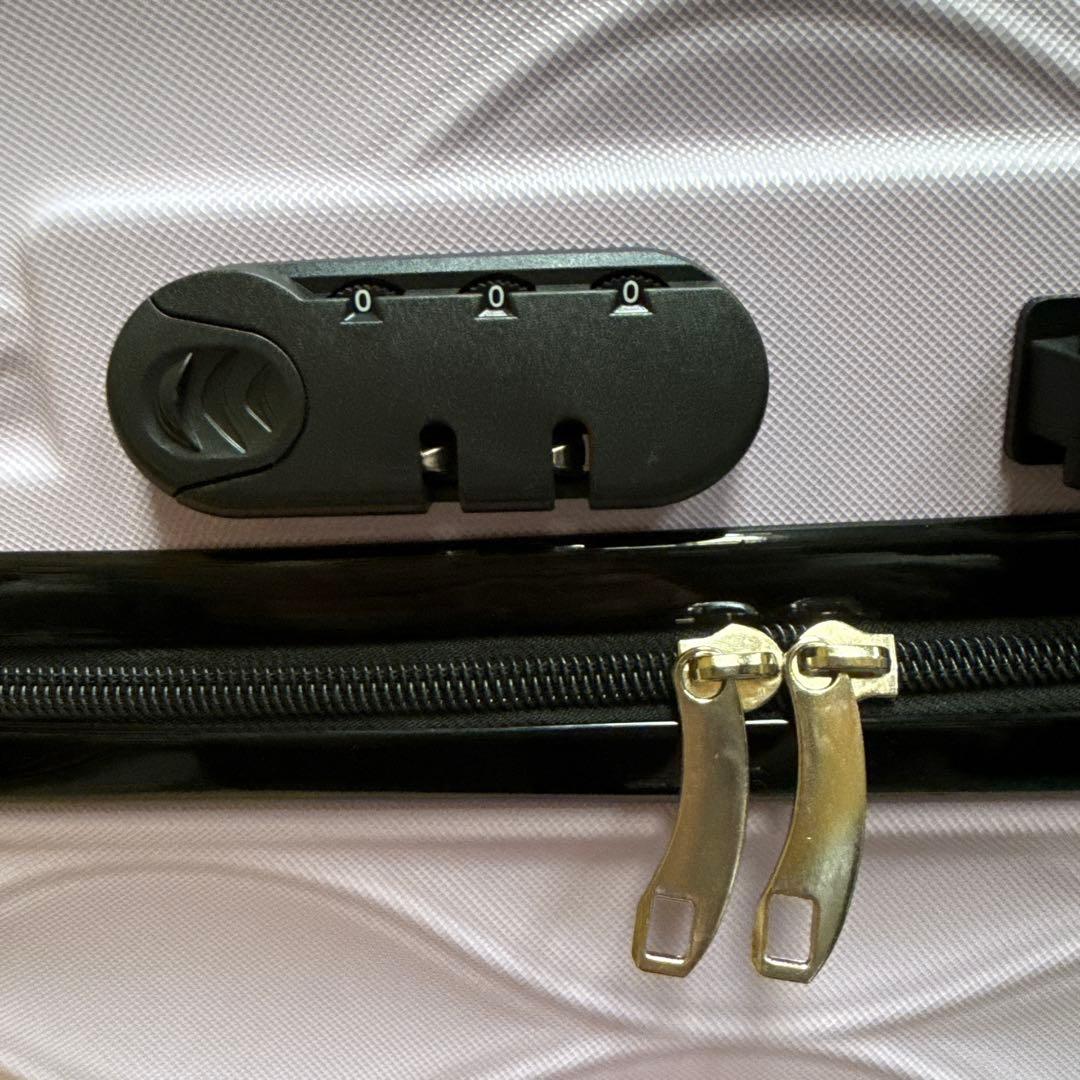 ラベンダーピンクキャリーケースソフトスーツケース 大小セット4個入れ子構造