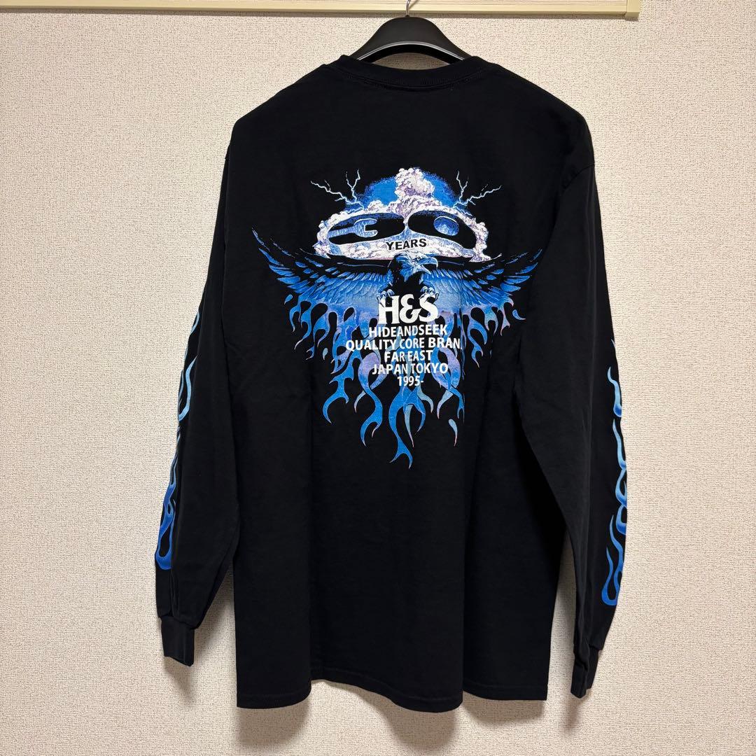 25AW ハイドアンドシーク 30周年ロンT 黒青L新品 キムタク