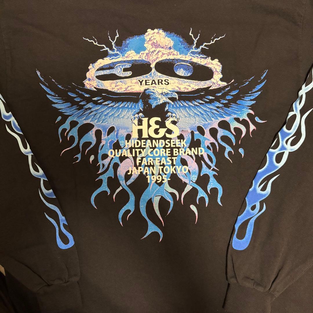 25AW ハイドアンドシーク 30周年ロンT 黒青L新品 キムタク