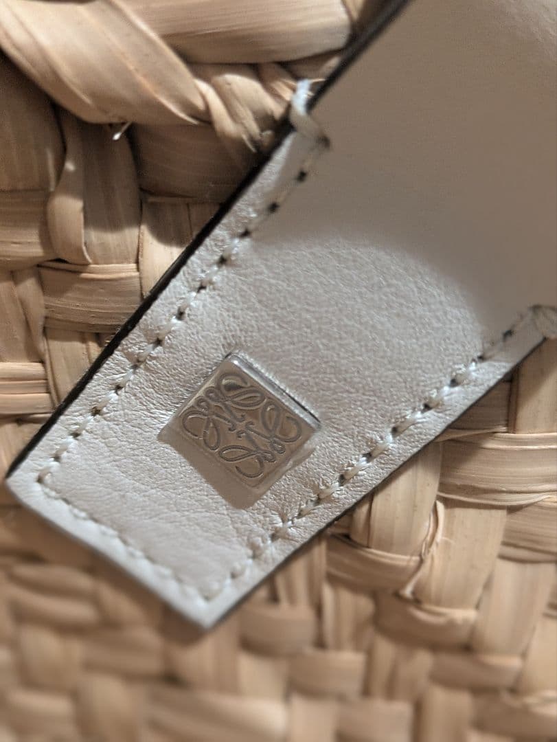 LOEWE バスケットバッグ　かごバッグ　白　ホワイト