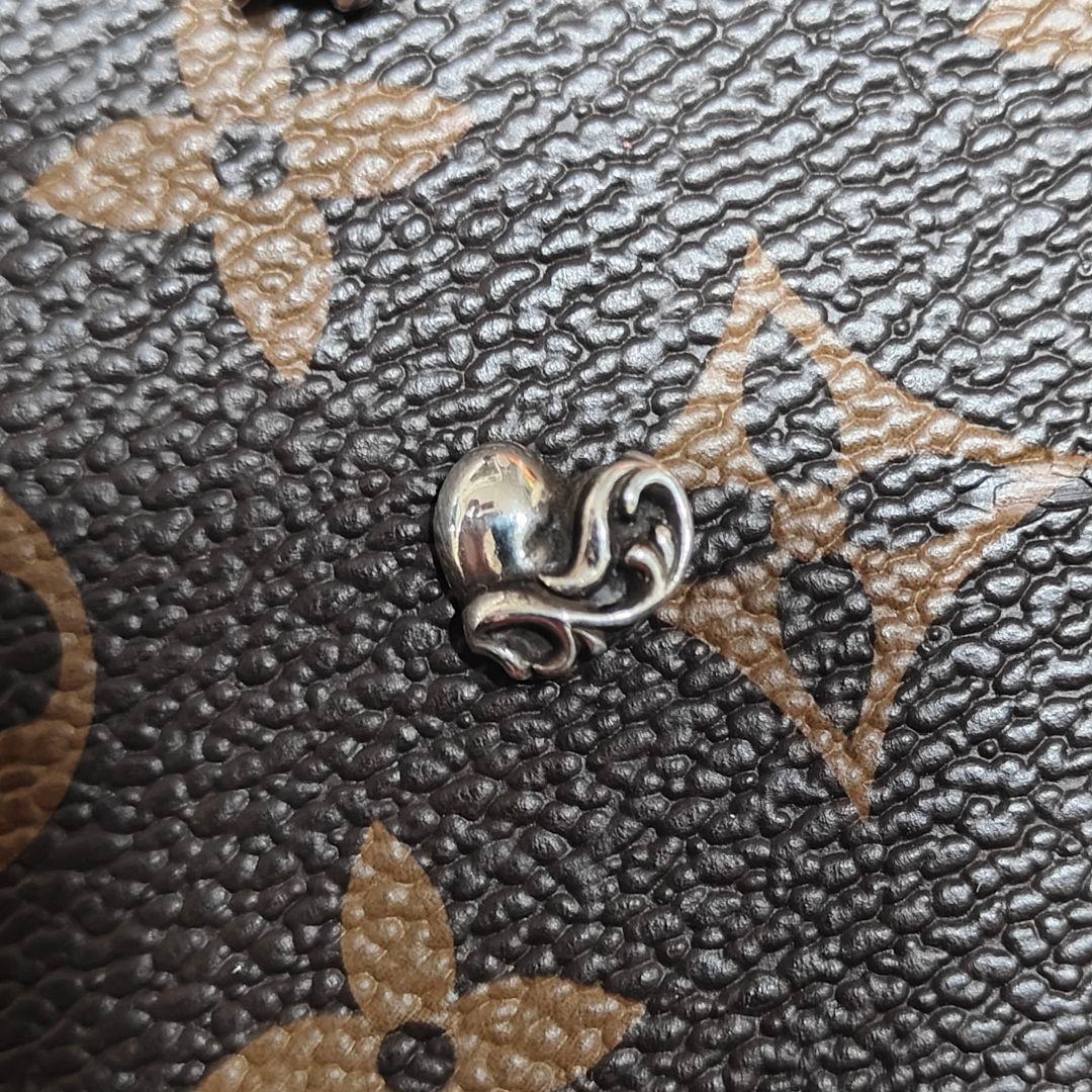 確実正規 クロムハーツ chrome hearts ハート スタッドピアス 片耳