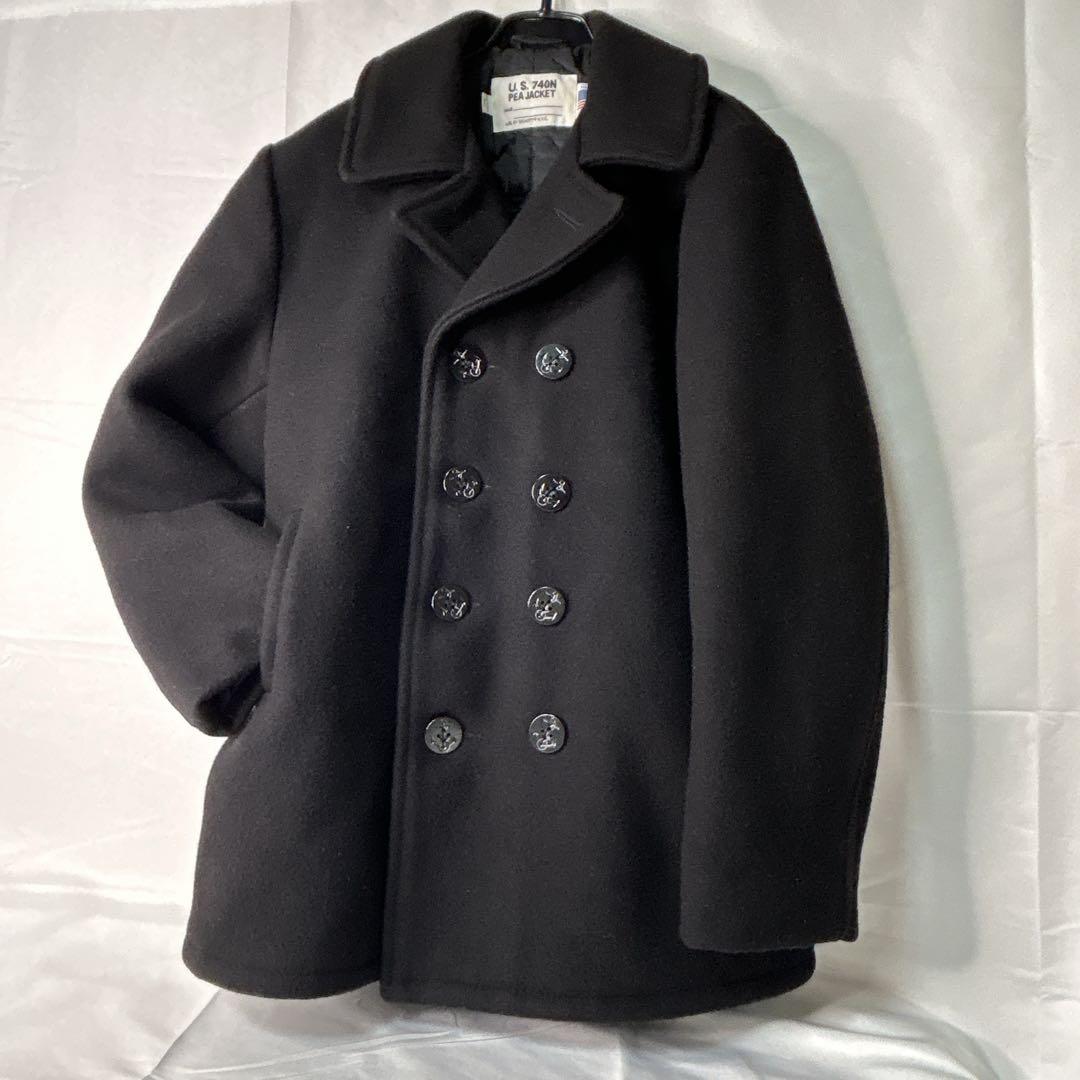 【米国製】Schott U.S.740N ピーコート 40 黒 ヴィンテージ