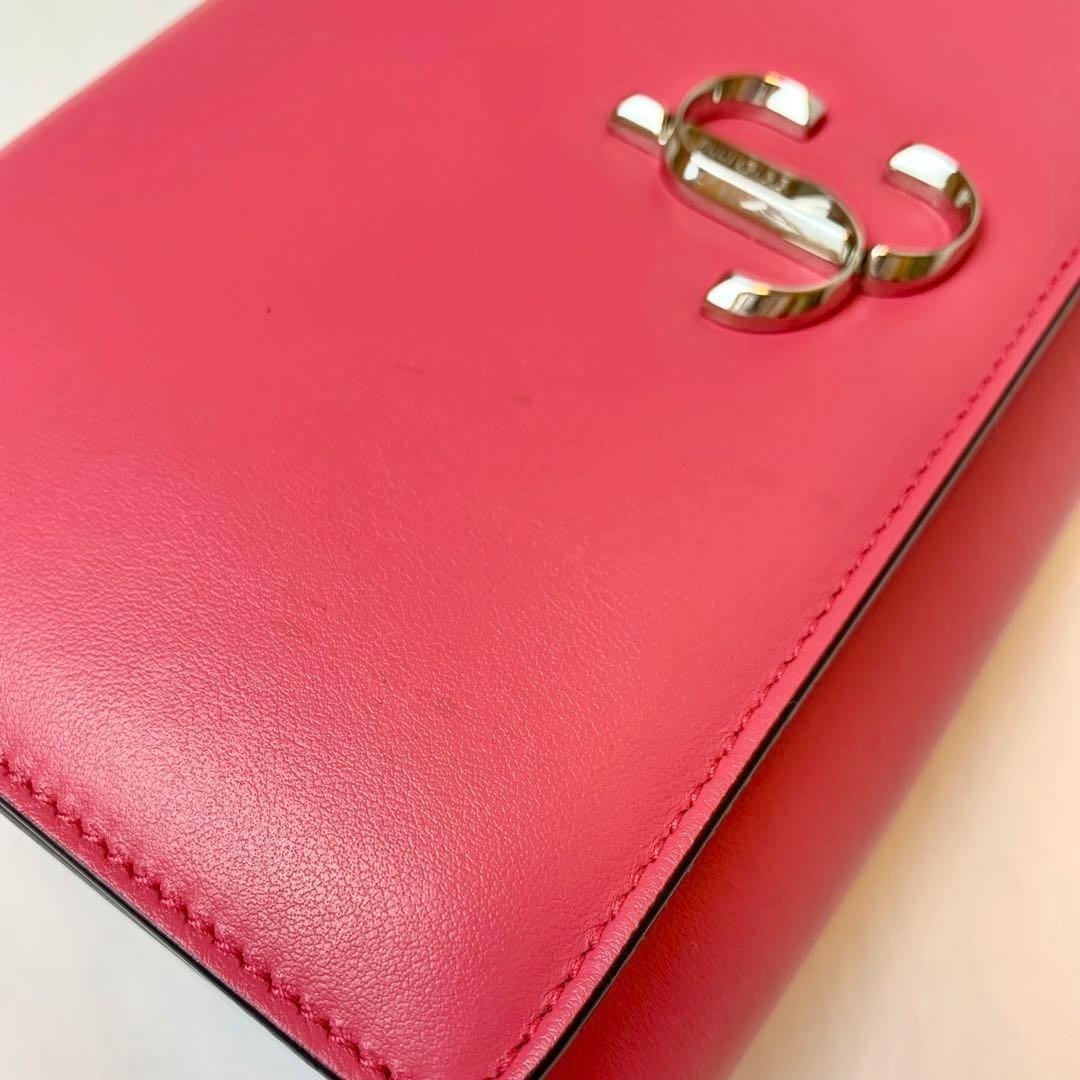 Jimmy Choo ジミーチュウ JCロゴ クラッチ ショルダーバッグ ピンク