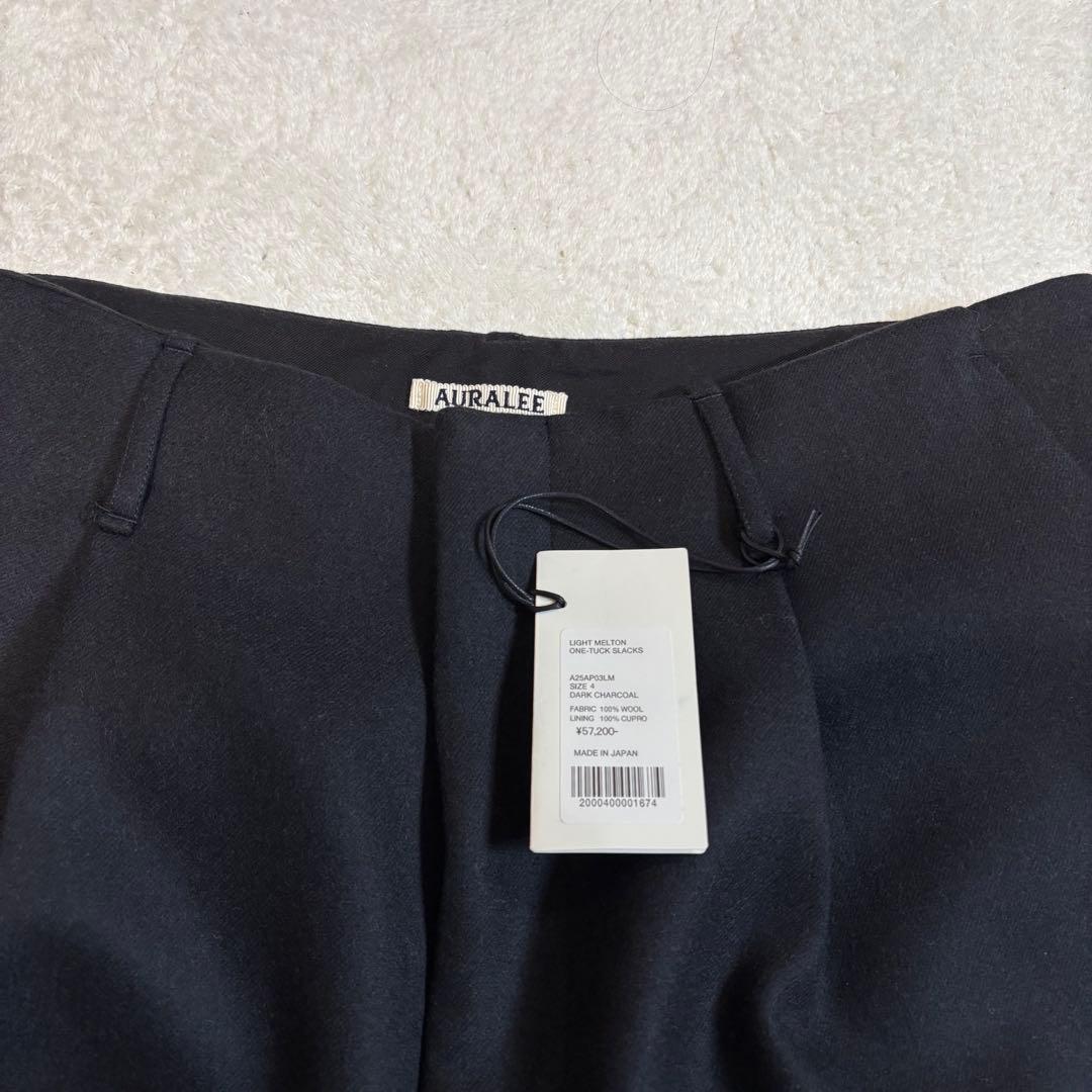 【新品未使用】AURALEE☆スラックス☆4☆ダークチャコール