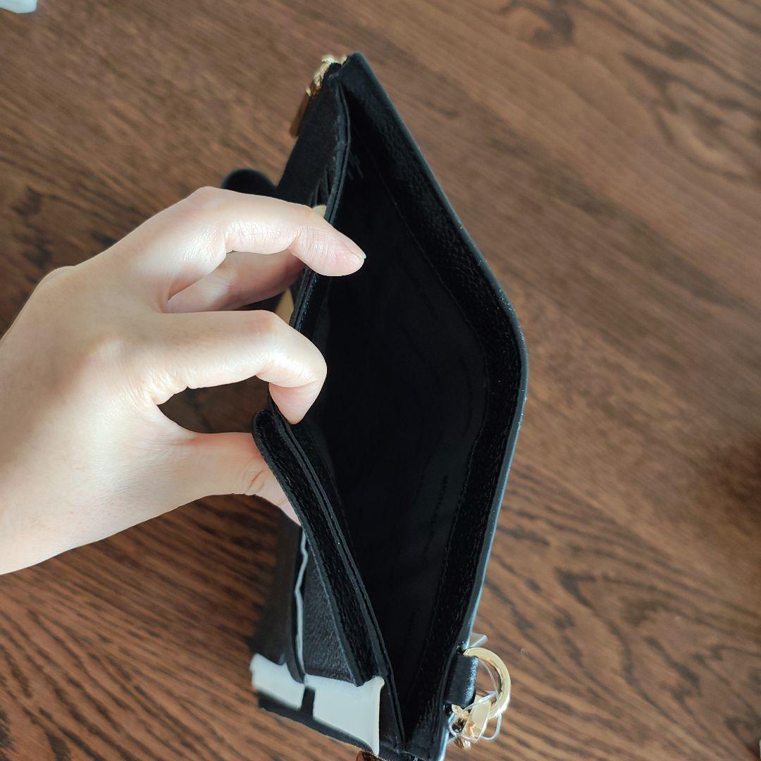 【新品・未使用】MICHAEL KORS ブラックレザー長財布 リストレット