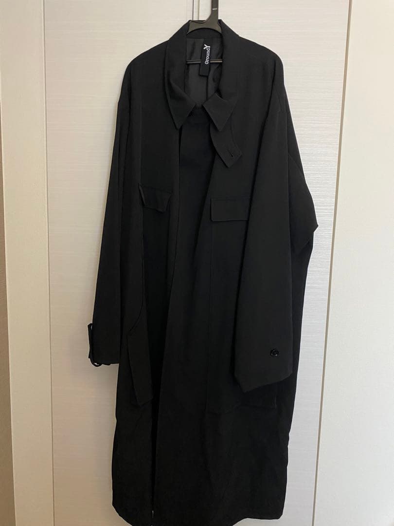 【美品】Ground Y ステンカラーコート 定価115,000円タグ付2025