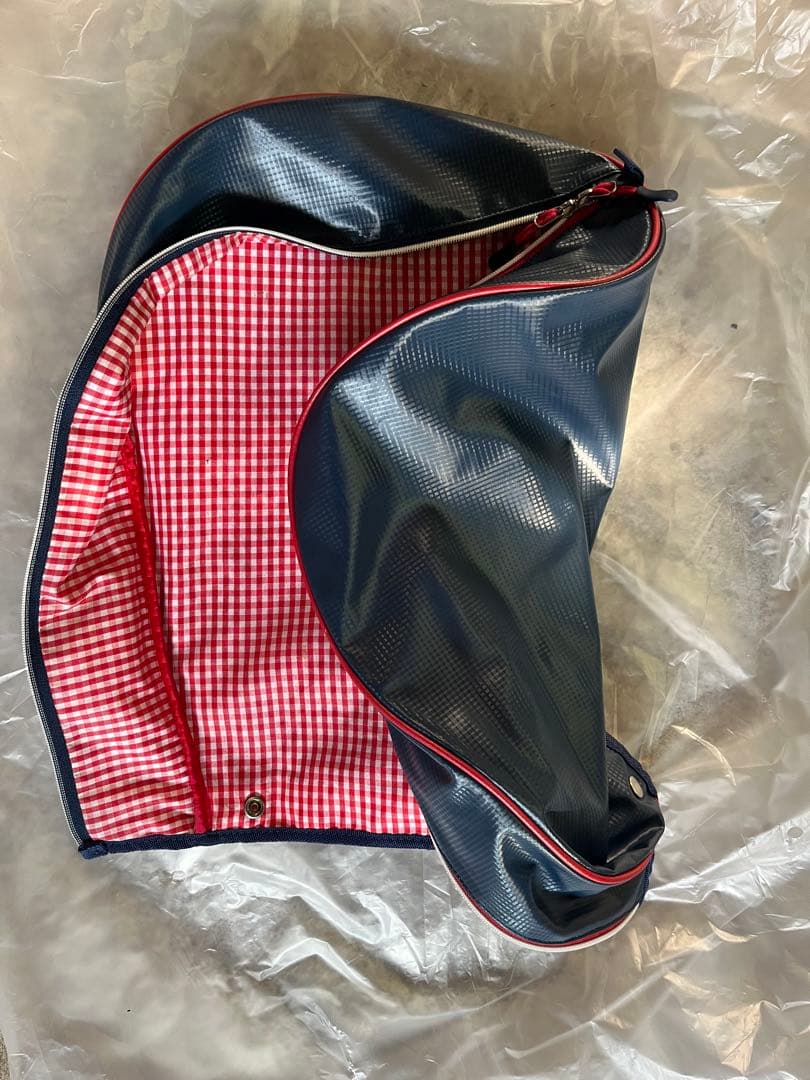 【adidas】キャディバッグ ゴルフバッグ ネイビー×レッド